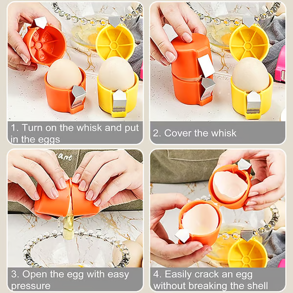 🎊Stainless Steel Egg Opener – Crack, Cut, and Separate Eggs Easily🍳(🥚Buy 1 Get 1 Free)