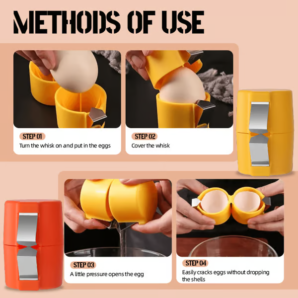 🎊Stainless Steel Egg Opener – Crack, Cut, and Separate Eggs Easily🍳(🥚Buy 1 Get 1 Free)