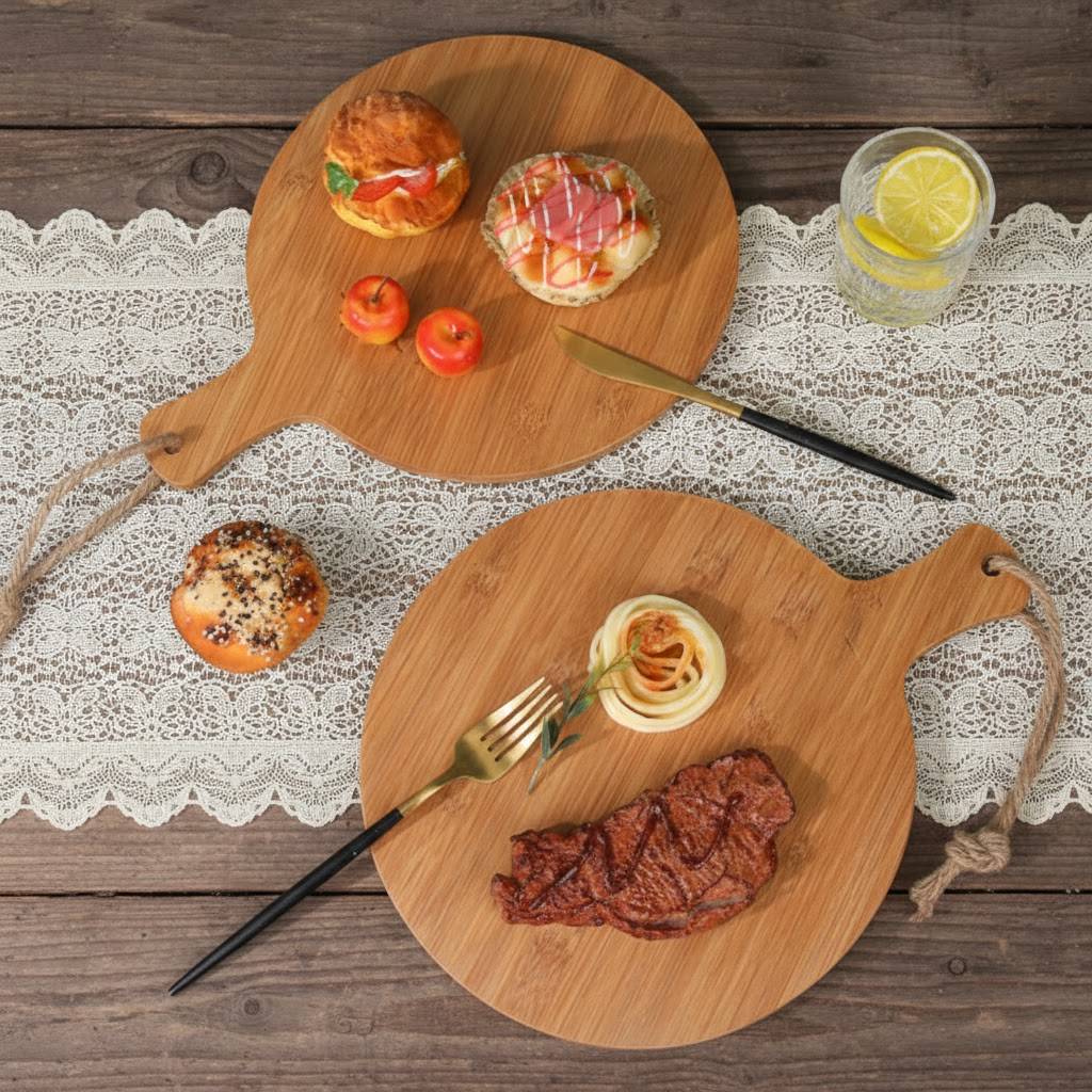 Premium Natural Wood Pizza & Serving Board