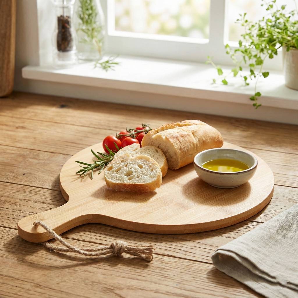 Premium Natural Wood Pizza & Serving Board