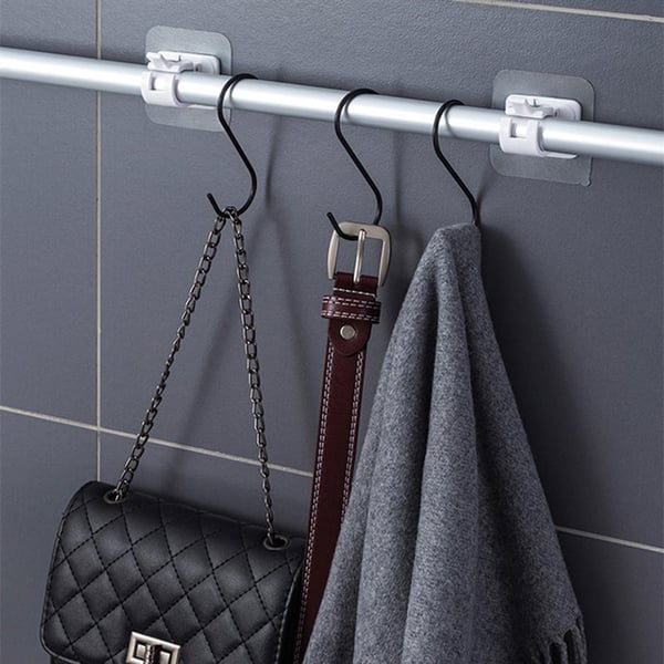 🔥Nail-Free Adjustable Curtain Rod Bracket Holders – Drill-Free & Wall-Safe