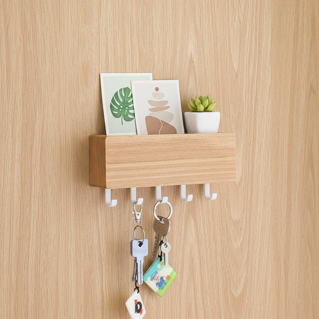 Minimalist Wall-Mounted Entryway Key Organizer