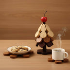 Minimalist Tree-Shaped Foldable Wooden Trivet