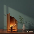 Modern Minimalist Natural Wood Grain Candle Holder