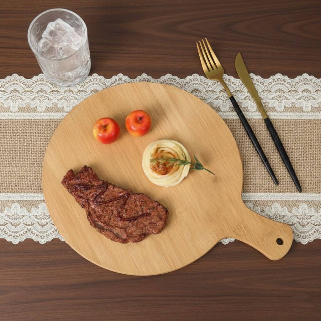 Premium Natural Wood Pizza & Serving Board