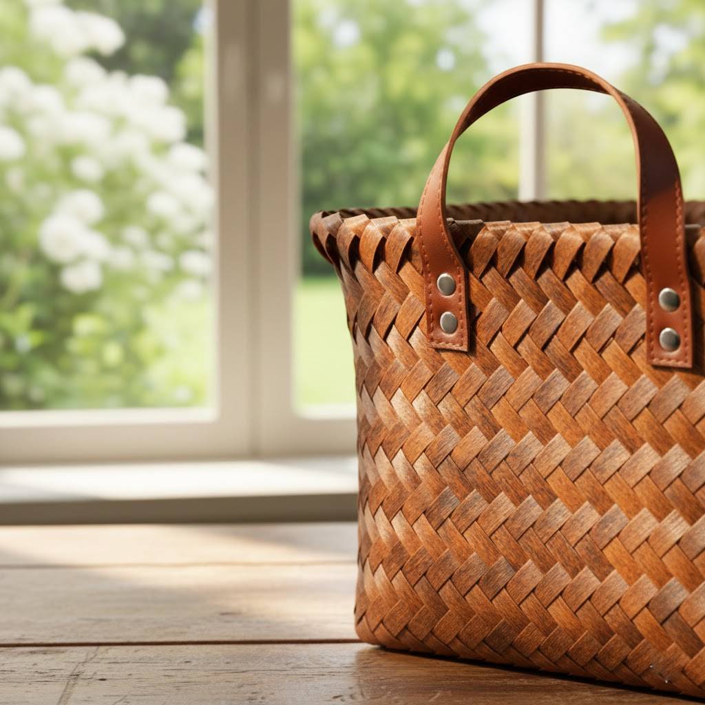Premium Hand-Woven Rattan-Style Storage Basket