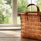 Premium Hand-Woven Rattan-Style Storage Basket